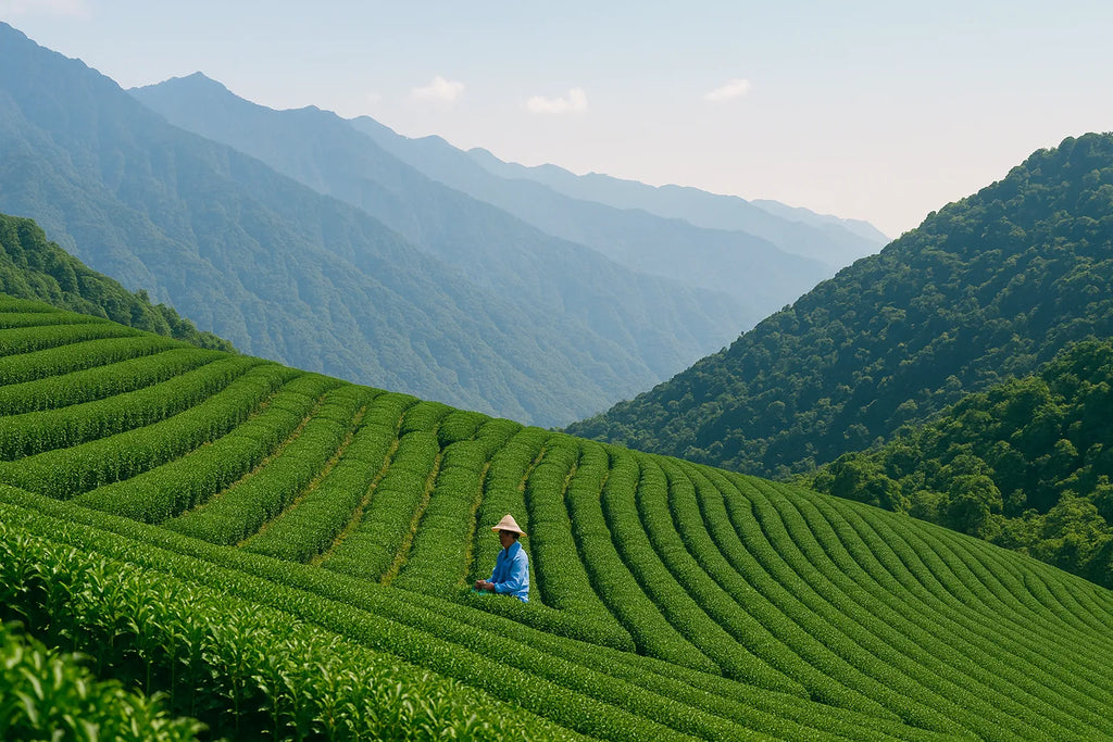 Teeplantage im Gebirge