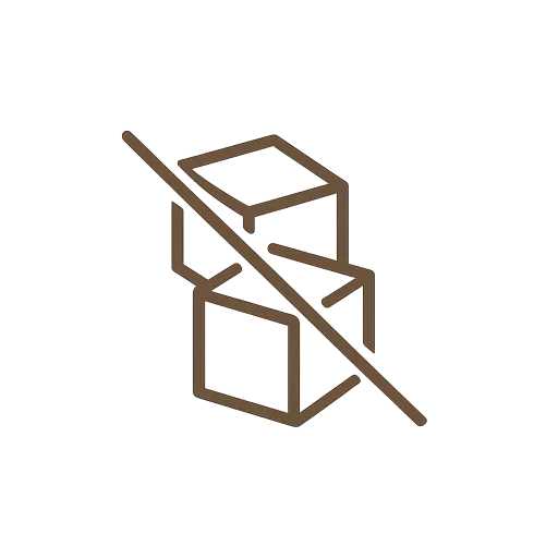 Icon Zucker durchgestrichen